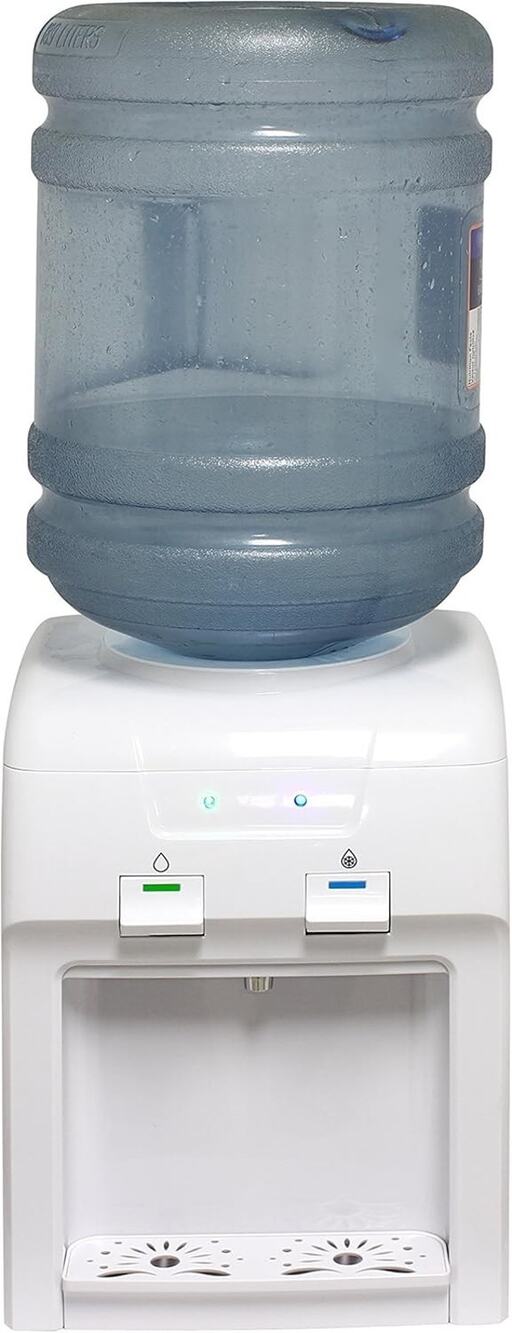 Vitapur White Countertop Dual Spigot Room Cold Water Dispenser 3 5 Gallon Bottle